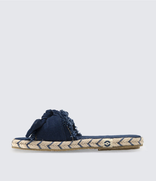 Nalho Slide Sandals Espadrilles with yoga mat comfort sole denim
