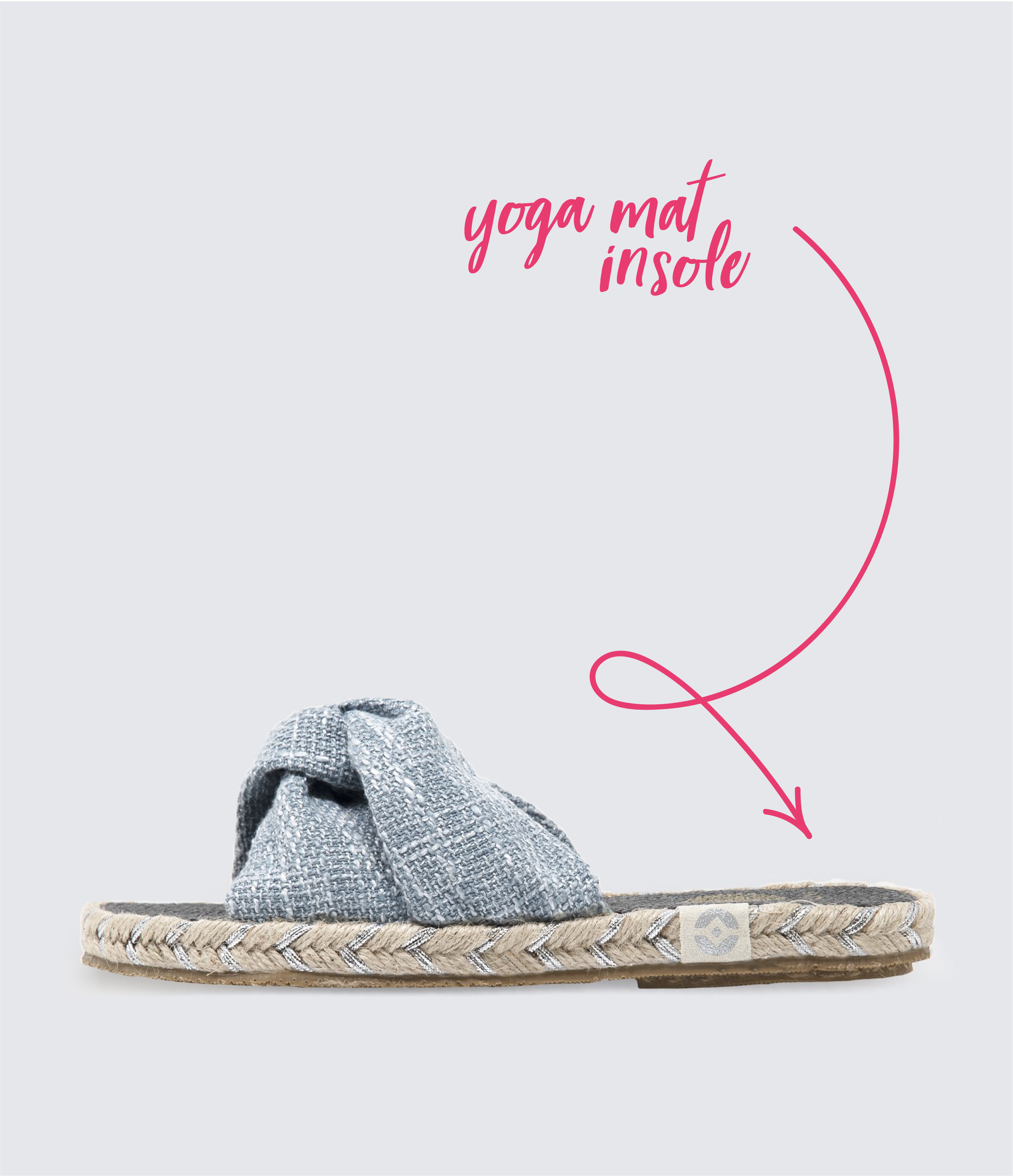 Nalho Ganika Women's Yoga Mat Memory Foam Espadrilles Sandals, Silver-grey  : : Fashion